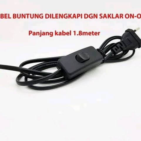 Jual Kabel Saklar ON OFF Hitam / Kabel AC Saklar Sakelar Switch ...
