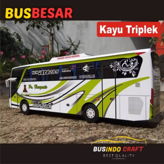 Jual Miniatur bus BESAR haryanto hijau | Shopee Indonesia