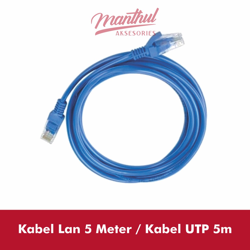 Jual Kabel Lan 5 Meter Cat 5e RJ45 Ethernet Cable | Shopee Indonesia