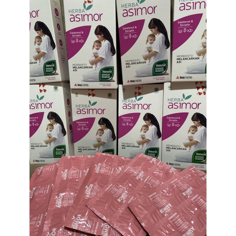 Jual Herba Asimor Booster Pelancar Asi 1 Box Isi 30 Kaplet Shopee