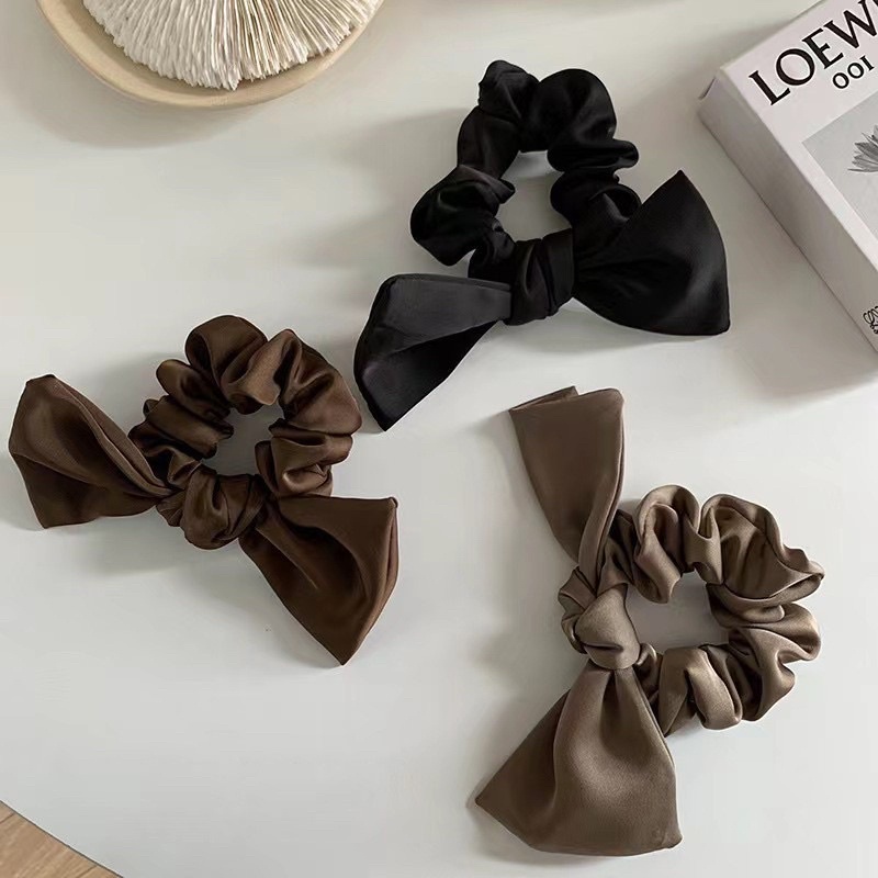 Jual Town Shell Lilla Small Ribbon Satin Scrunchy Scrunchie