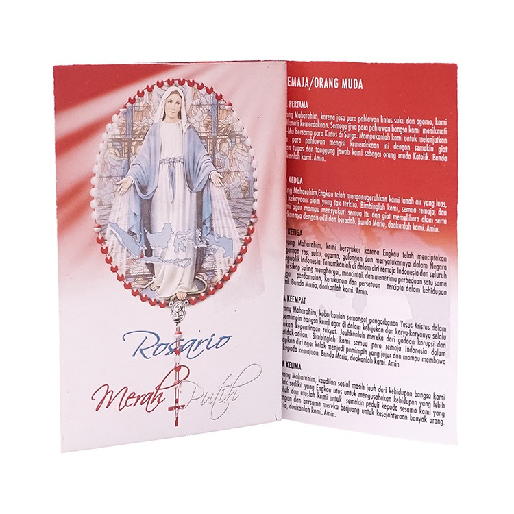 Jual Lembaran Doa Rosario Merah Putih Buku Doa Rosario Kumpulan Doa Katolik Shopee Indonesia 2310