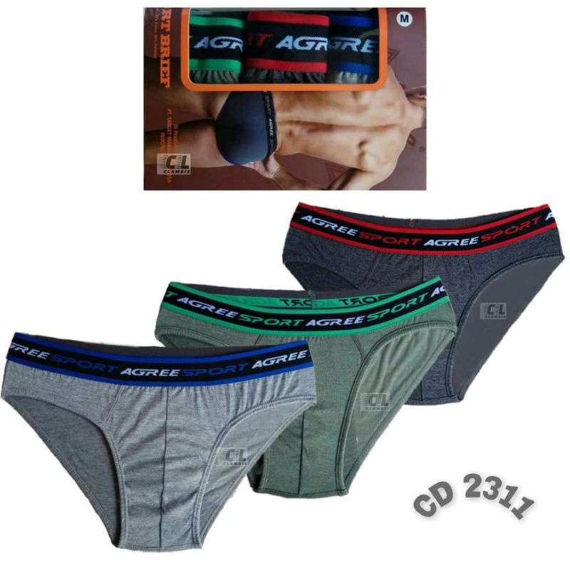 Jual celana dalam pria/sempak agre sport 3pcs/sempak pria agre | Shopee ...