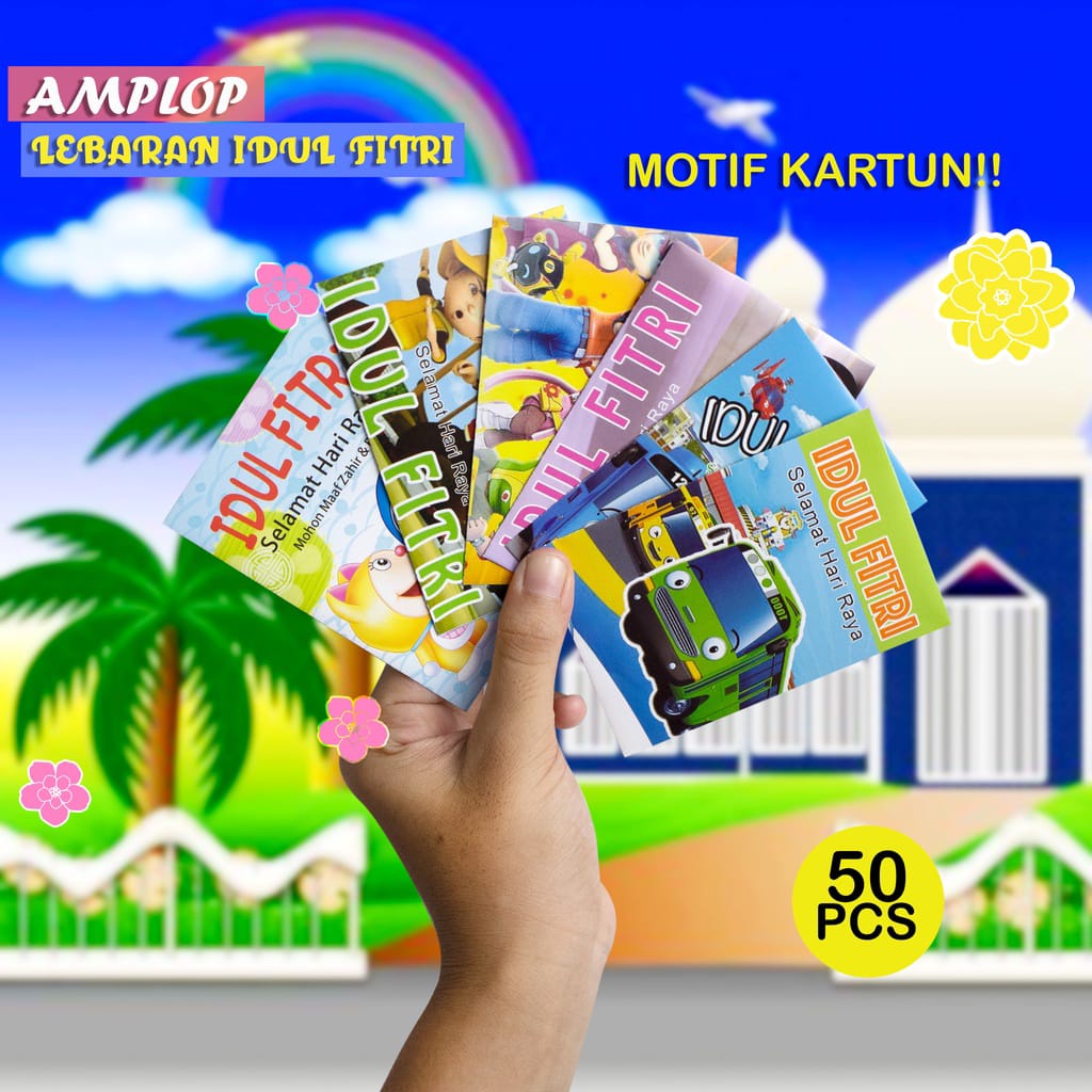 Jual Angpao/Amplop Lebaran Karakter 1pack100(50pcs) | Shopee Indonesia