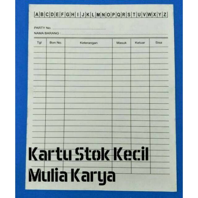Jual Kartu Stok Kecil Putih Stock Card Isi 50 Lembar Shopee Indonesia 0529