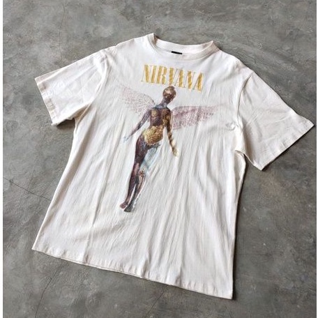 Jual TEE VINTAGE NIRVANA IN UTERO UNDERLICENSE TO GIANT LABEL