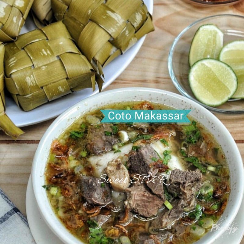 Jual Makanan Coto Makassar Sop Konro Burasa Buras Khas Sulawesi