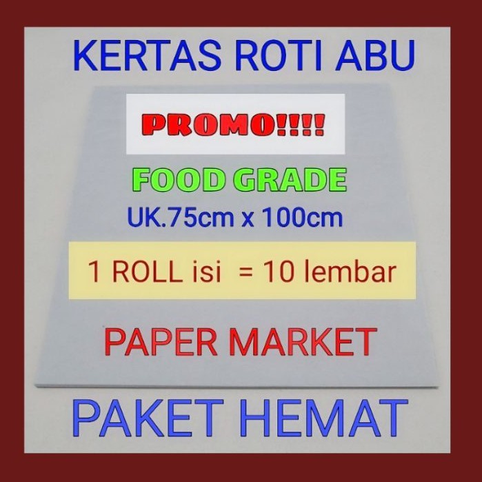Jual Kertas Roti / Baking Paper 32 GSM uk 75cm x 100cm - 1 roll (10 ...