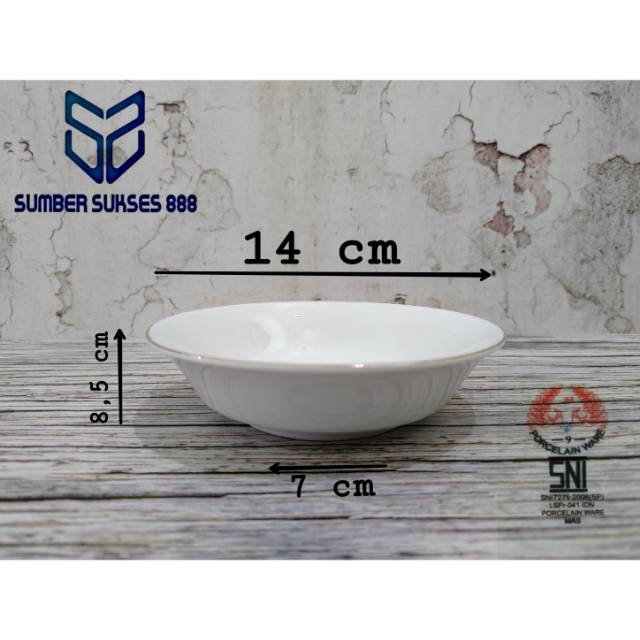 Jual ( 6 PCS ) PIRING PUDDING KERAMIK LIS EMAS MERK JM UKURAN 14 CM ( 6 ...