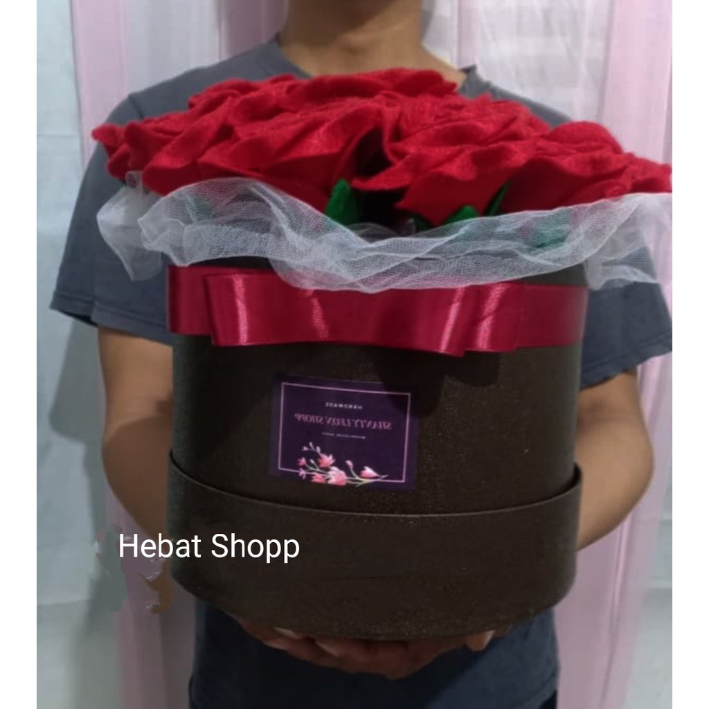 Jual Bloom Box Besar Flowers Flanel / Buket Bunga Mawar / Bunga Box ...