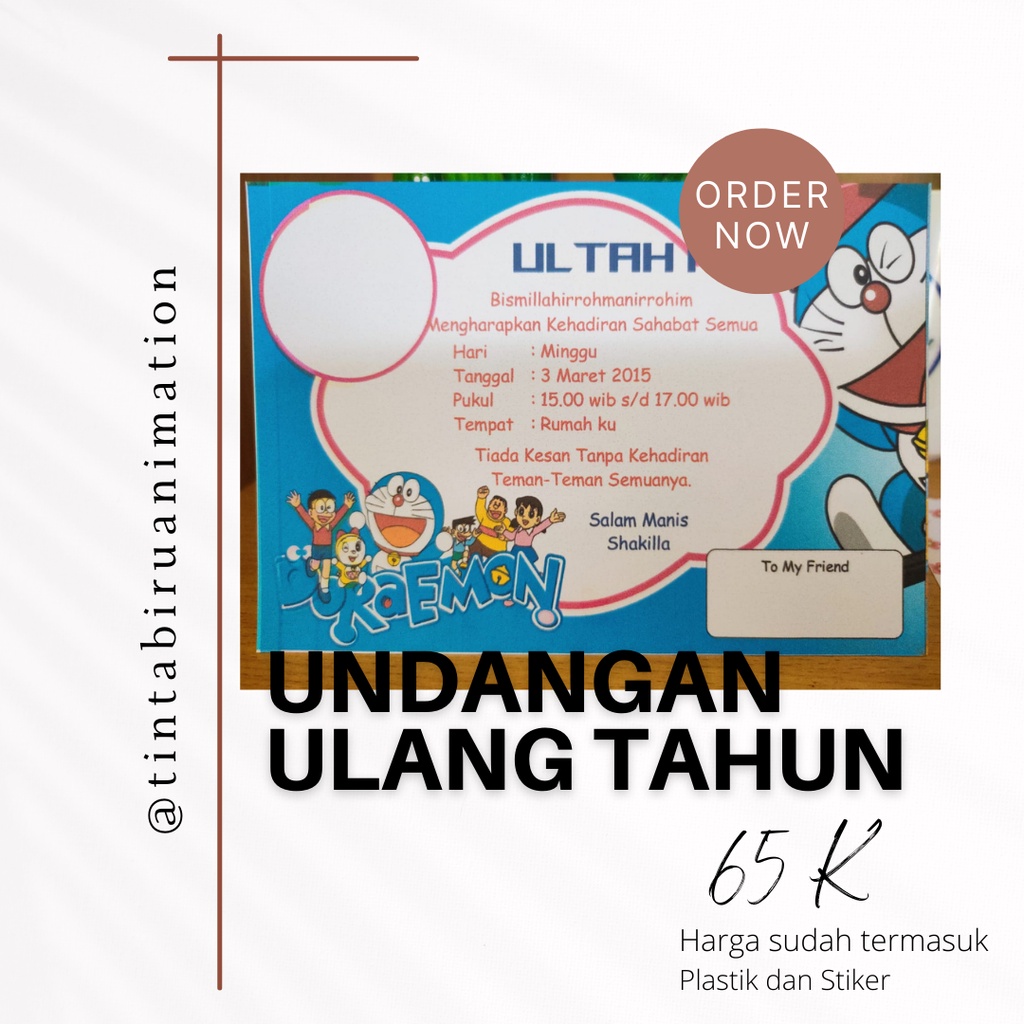 Jual Undangan Ulang Tahun Murah per 100 Lembar | Shopee Indonesia