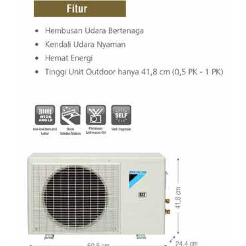 Jual DAIKIN AC FTC25NV14 1 PK THAILAND | Shopee Indonesia