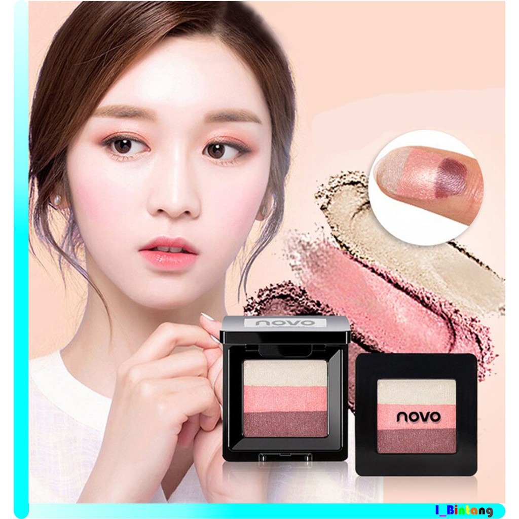 Jual Eyeshadow Palette 3 Warna NOVO-EYESHADOW TAHAN LAMA-EYESHADOW 3