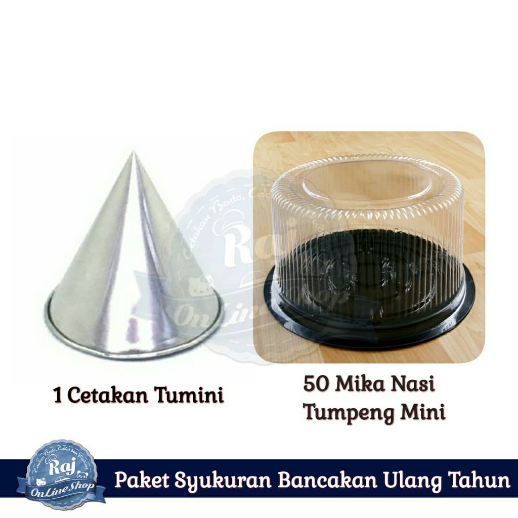 Jual Paket Syukuran Cetakan Tumini Plus isi 50 Mika Tumpeng Mini 15cm ...