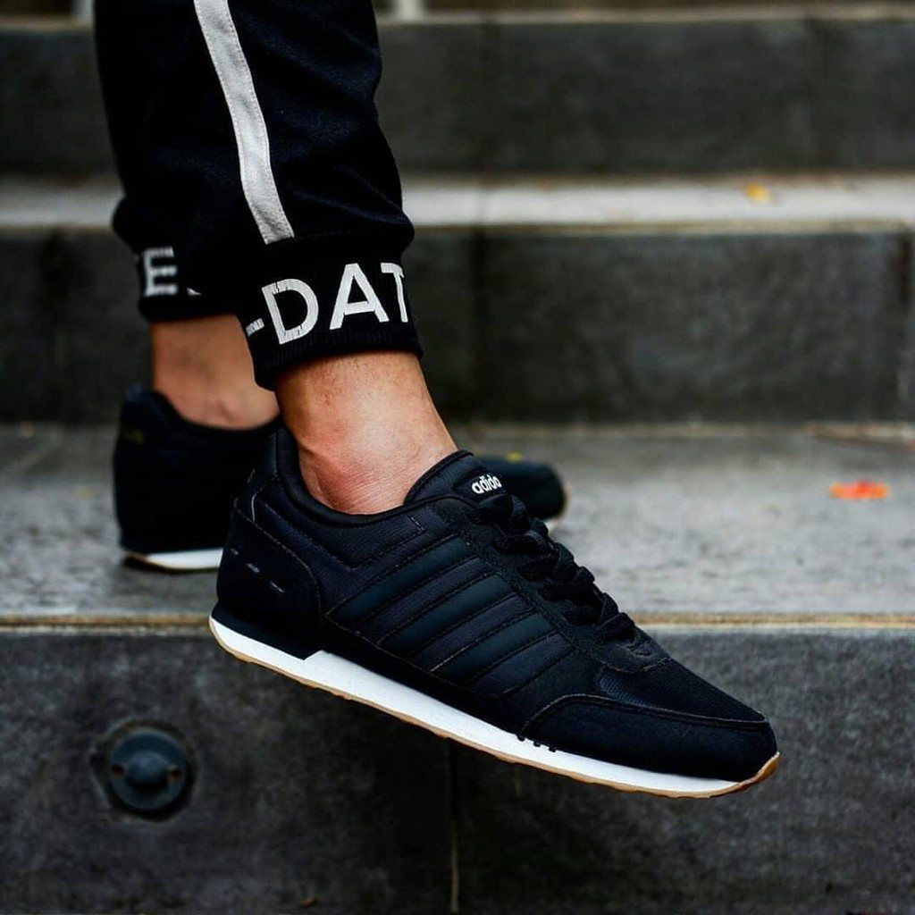 Jual Adidas Neo City Racer Black Sole Gum Shopee Indonesia