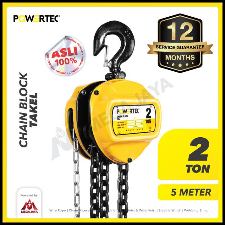 Jual Chain Block Takel 2 Ton X 5 Meter Powertec Harga Terbaik