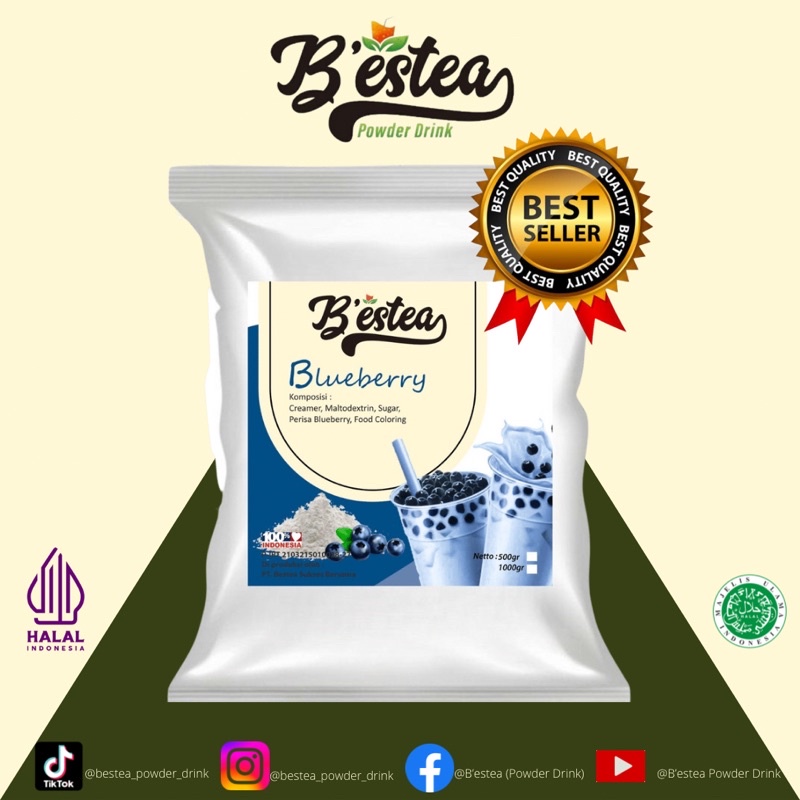 Jual Bubuk Minuman Rasa Blueberry Reguler 1 kg Powder Drink | Shopee ...