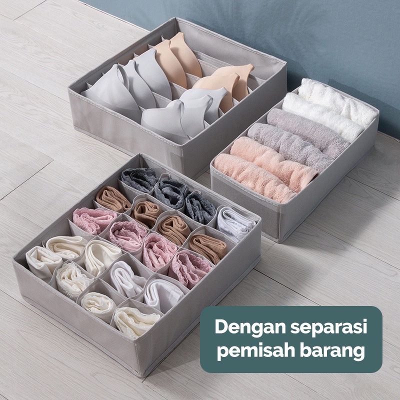 Jual Starlight Kotak Penyimpanan Pakaian Dalam Kaos Kaki Box Storage Underwear Set In Tempat