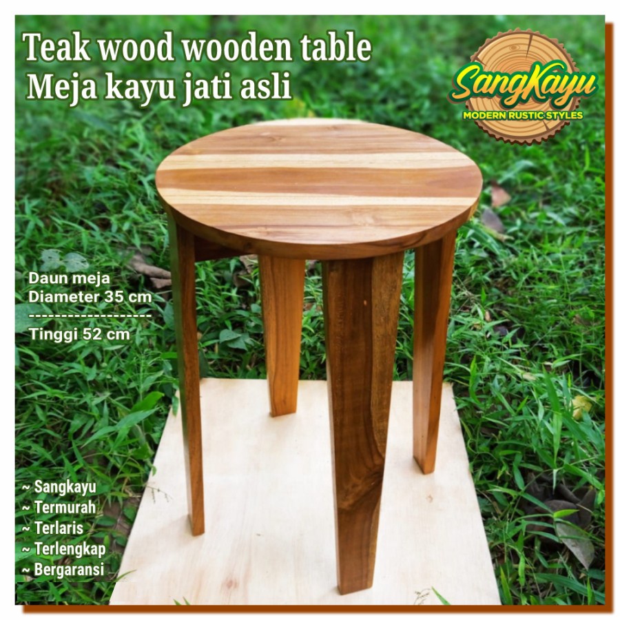 Jual Meja kayu jati asli full kayu jati meja samping side table meja