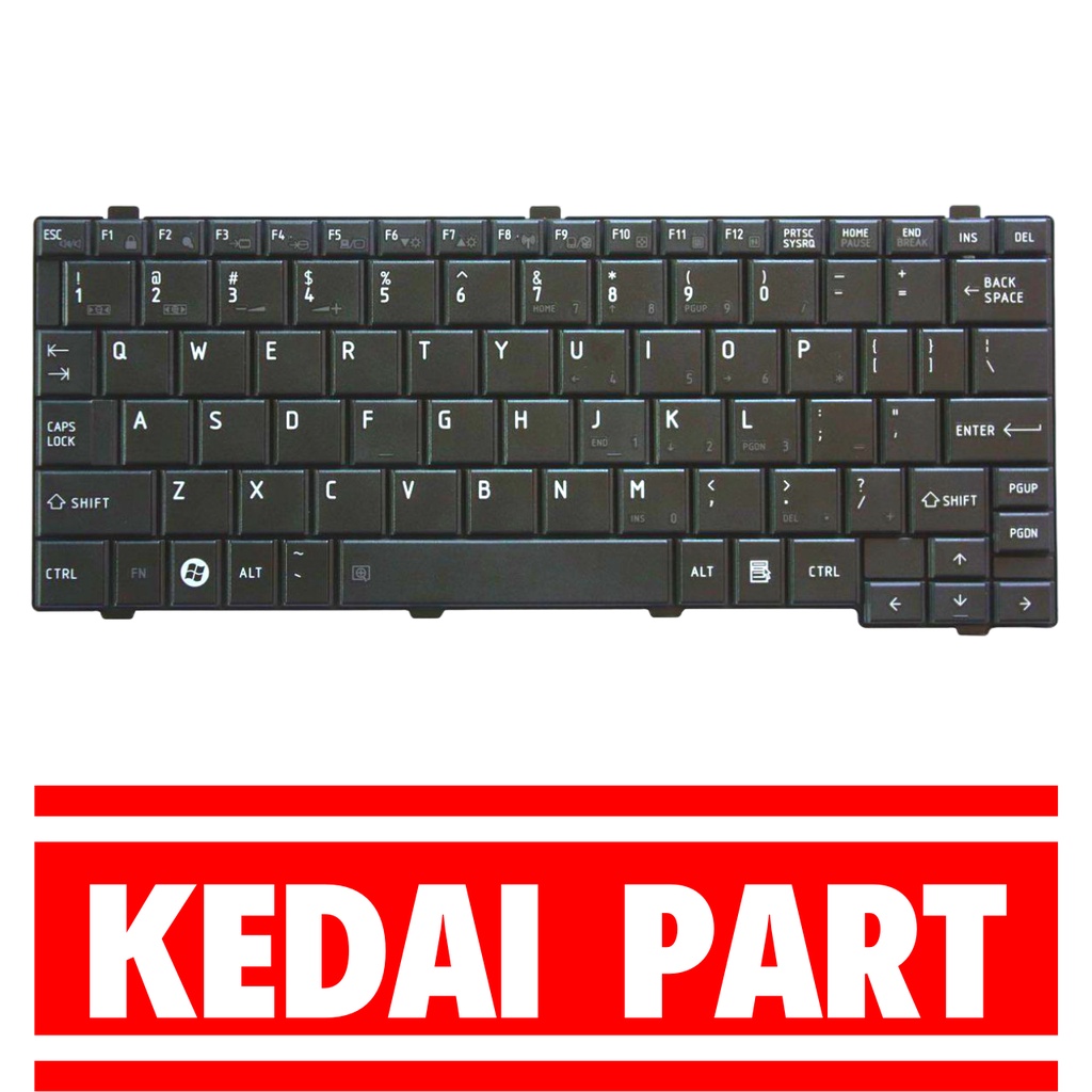 Jual KEYBOARD TOSHIBA NB520 NB500 NB510 NB200 NB201 NB205 NB250 BLACK ...