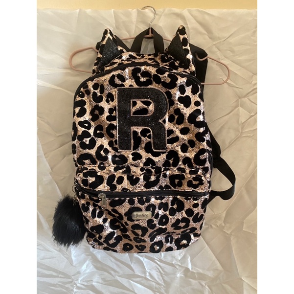 Jual PRELOVED Tas Justice Original Cheetah Sequin Initial Backpack Ransel Sekolah Shopee Indonesia