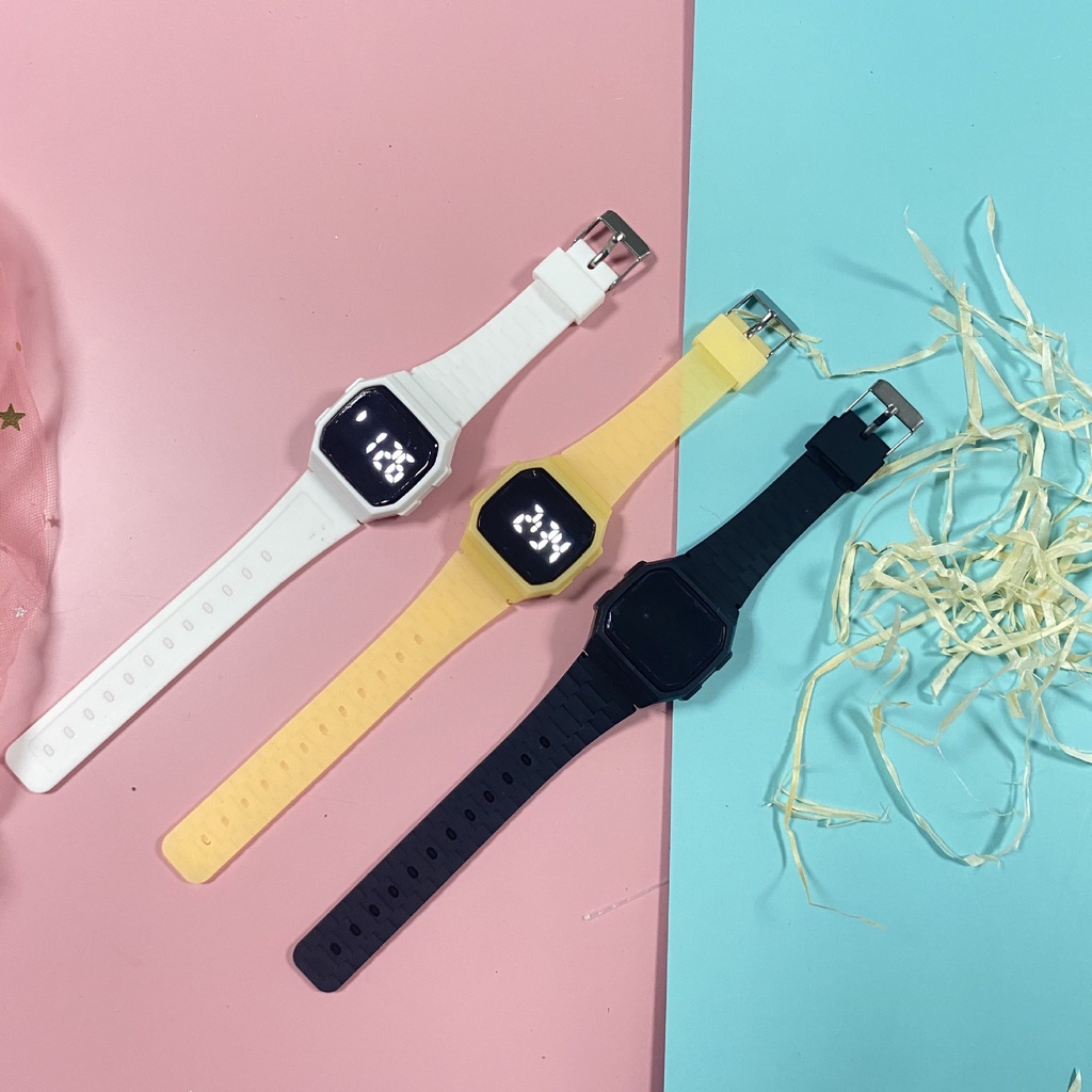 Jual Jam Tangan LED Digital Fashion Kisd&teenager ( Remaja ) Display Watch Elektronik Import Led