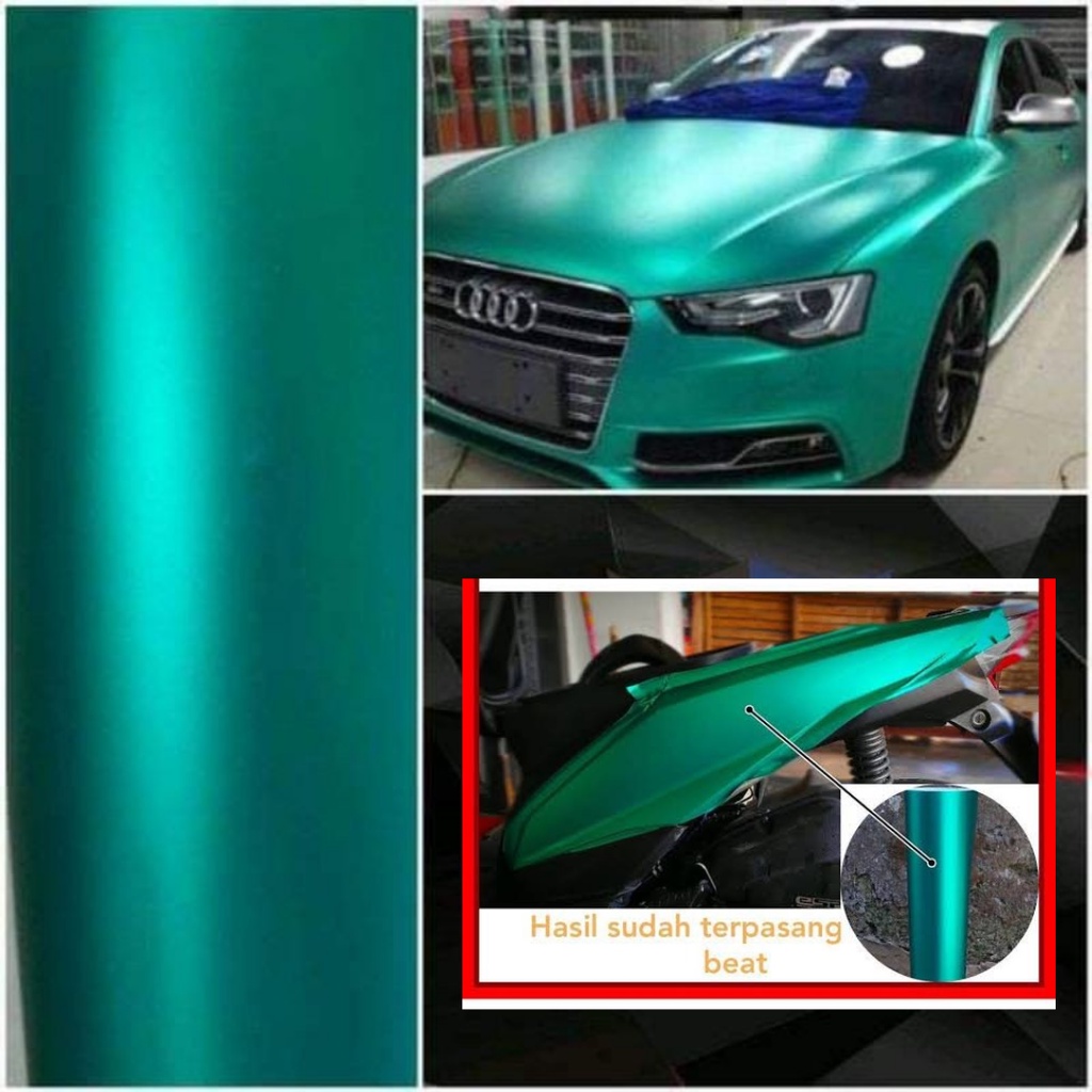 Jual Stiker Motor Hijau Tosca Doff Metalik Premium Skotlet Wrapping