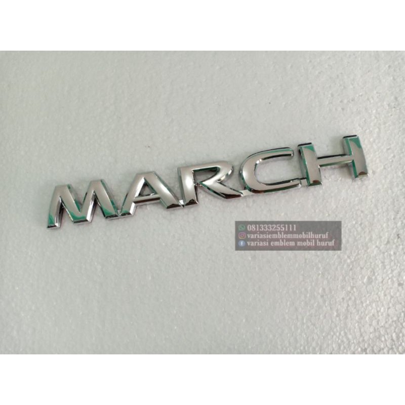 Jual Emblem logo nissan march ukuran original march bagasi silver ...