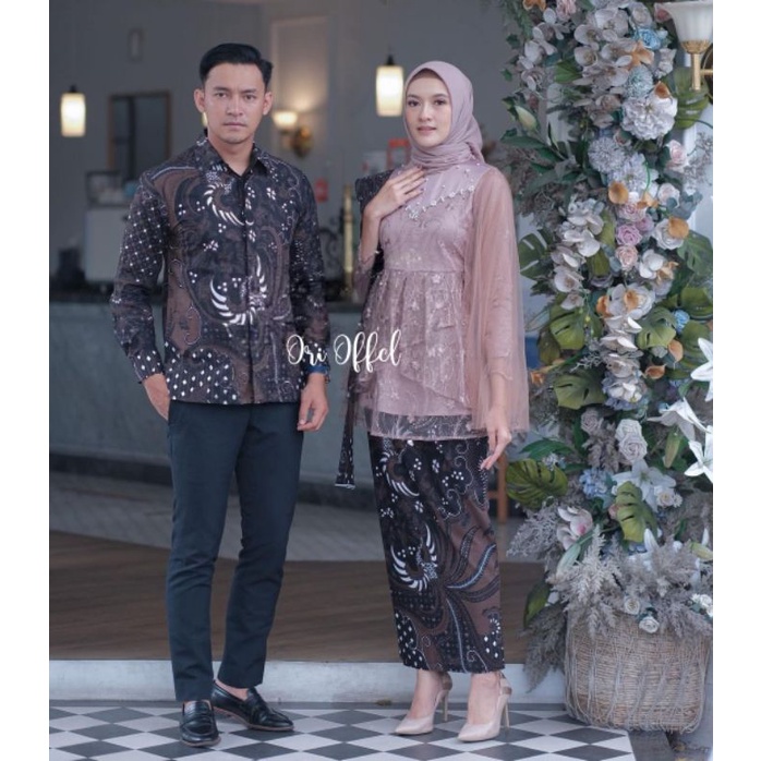 Jual Batik Official Solo - SET BATIK COUPLE KINAN | KEBAYA MODERN TUNIK ...