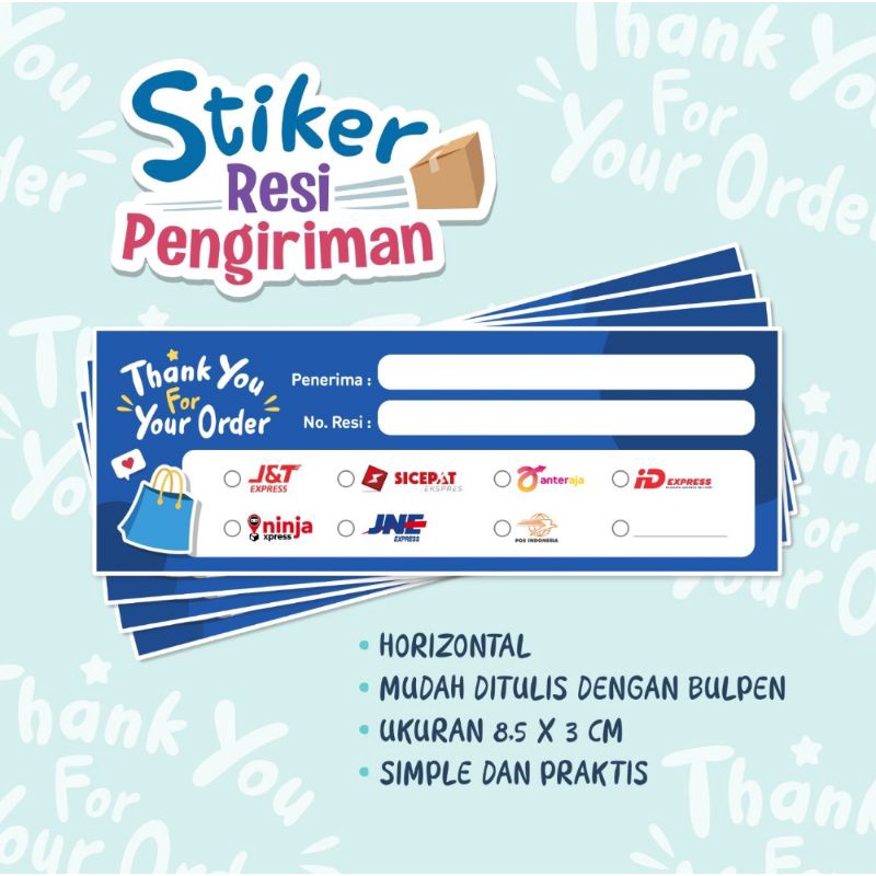 Jual Stiker Label Resi Pengiriman Online Shop | Shopee Indonesia