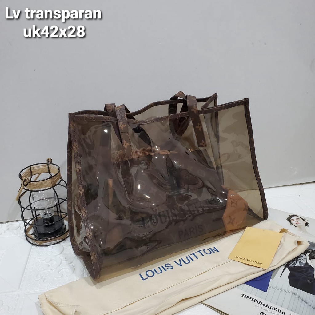 Jual Tas LV Transparant size 42x28cm Shopee Indonesia