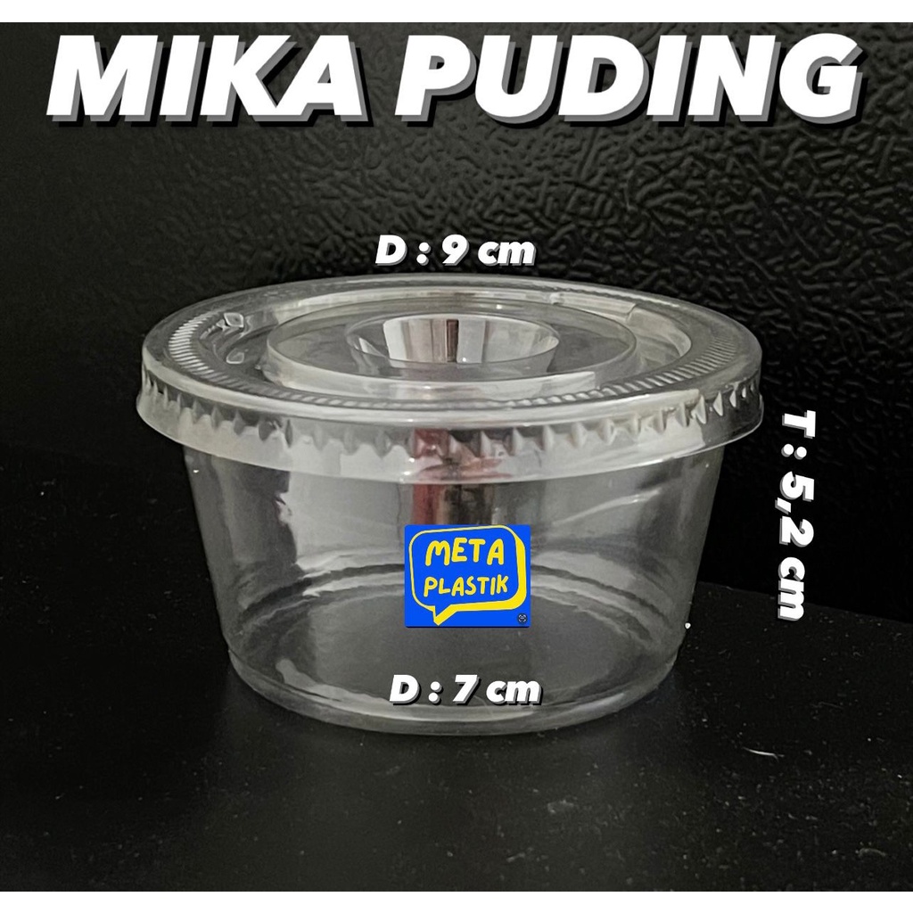 Jual 50 Pcs Mika Puding 200 210 Ml Kotak Puding Puyo Cup Puding Mika Puyo Kotak Agar 0219