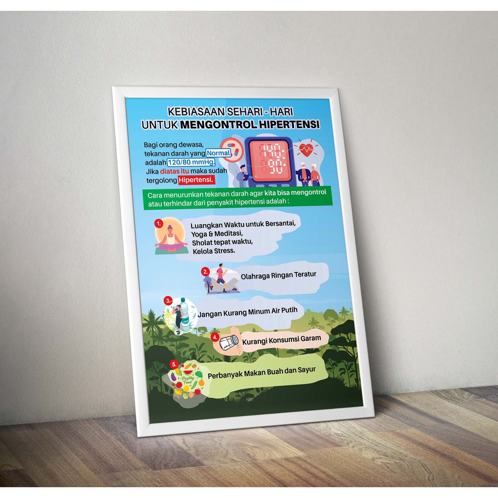 Jual POSTER KESEHATAN HIPERTENSI DARAH TINGGI | Shopee Indonesia