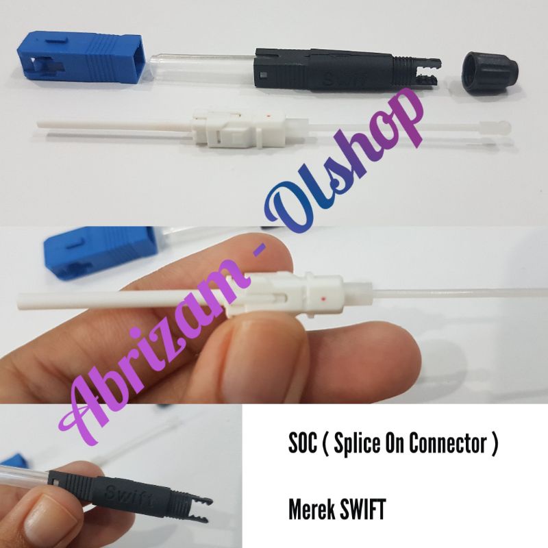 Jual Soc Splice On Connector Swift Fiber Optik Sc Upc Ftth Shopee