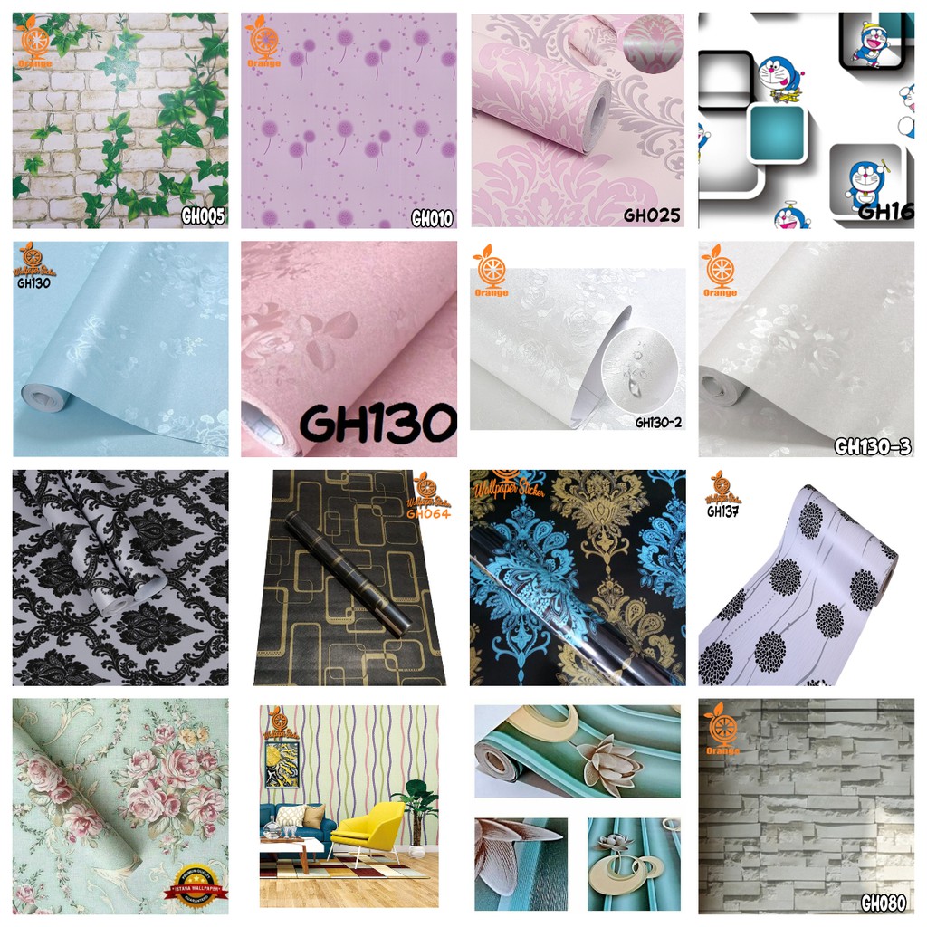 Jual Wallpaper Dinding Ukuran 45cm X 8 meter Wall stiker Premium High