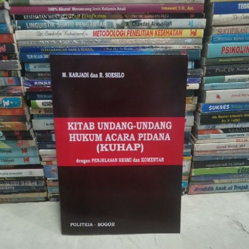 Jual Kitab Undang Undang Hukum Acara Pidana KUHAP M Karjadi Dan R ...