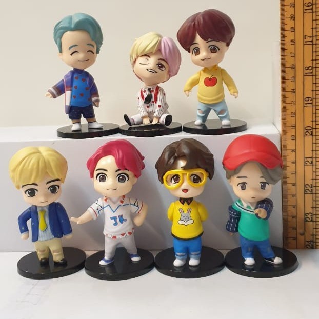 Jual Action Figure KPOP Idol BTS Big Size Set isi 7 / Jumbo Tiny Tan ...