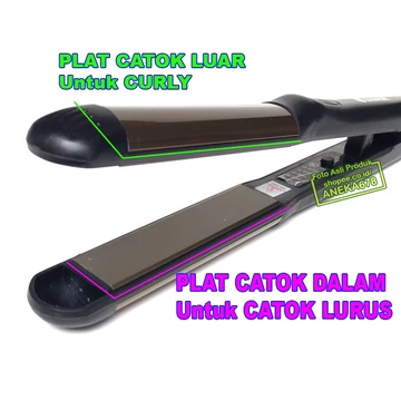 Shinon Sh 523A Lurus Alat Catok Rambut Catokan Curly 523 Keriting