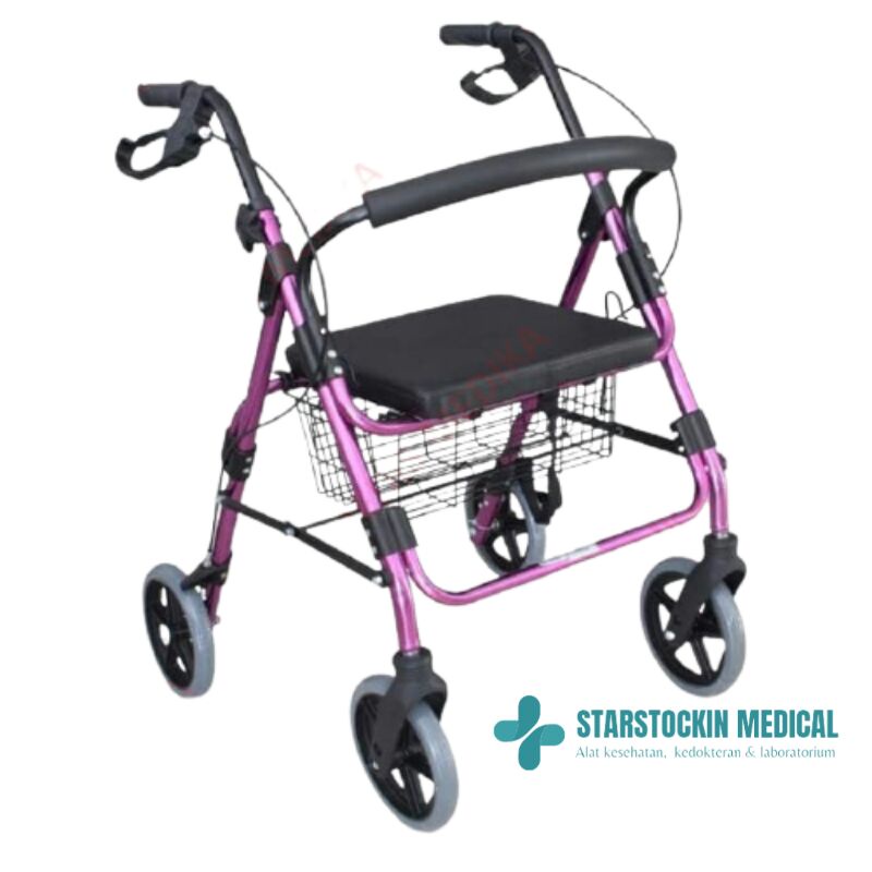 Jual Onemed Rolator Walker FS-965LH-1 Kursi 4 Roda Alat Bantu Jalan ...