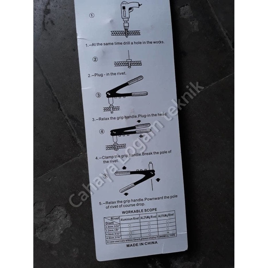 Jual TANG RIVET stang ripet hand riveter jetjo alat bengkel lemari ...