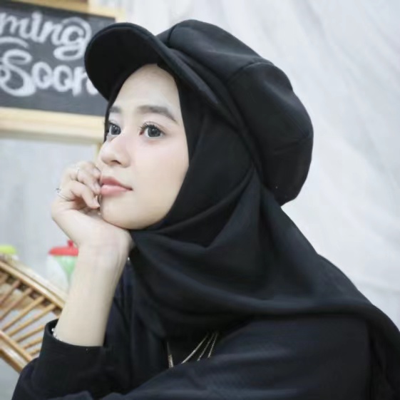 Topi Apolo Dewasa Hijab Korea Laki Perempuan Pelukis Newsboy Cap Apollo Hat  Kain Katun Tebal Karet