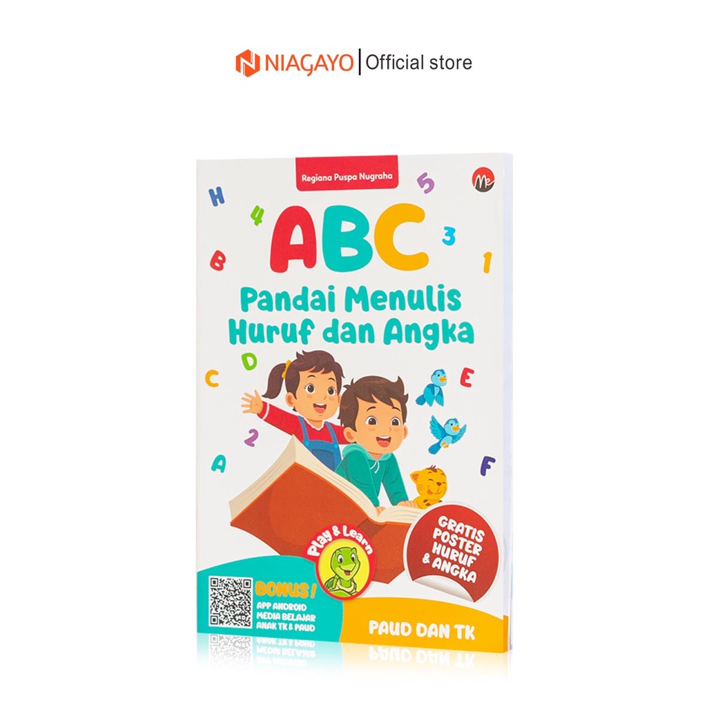 Jual Buku Anak TK PAUD ABC Pandai Menulis Huruf dan Angka Gratis Poster ...