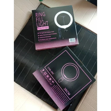 Ring Light LED 26cm 33cm 45cm 3 Warna RGB Beauty Ringlight Live Vlog Konten Selfie Plus Tripod