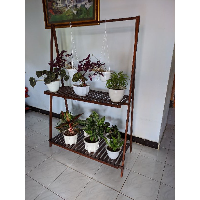 Jual rak bunga gantung stand plant | Shopee Indonesia