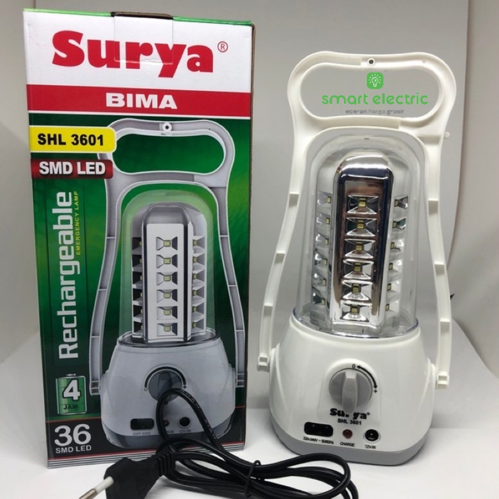 Jual Lampu Emergency Surya Bima Shl Senter Darurat Led Rechargeable Murah Shopee Indonesia