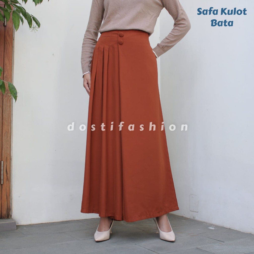 Jual Dostifashion Safa Kulot / Kulot Rok Wanita Model Lebar Rempel ...