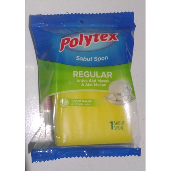 Jual POLYTEX BUSA CUCI PIRING / SPONGE POLYTEX 2 LAPIS BUSA KUNING ...