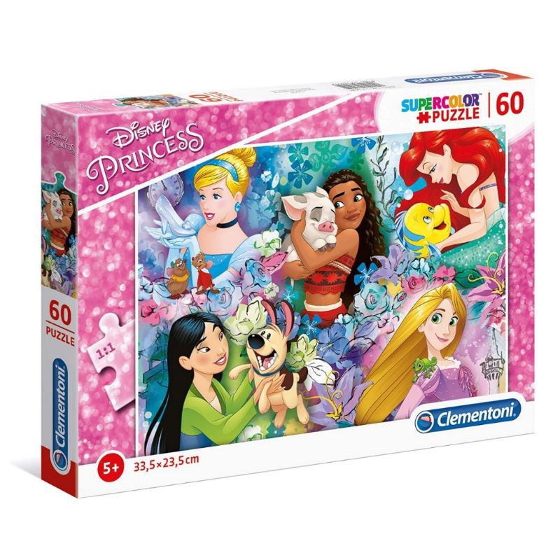 Jual Clementoni Disney Princess Super Color Puzzle 60 Pcs Made in Italy ...