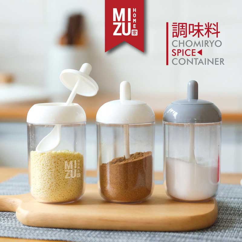 MIZU CHOMIRYO Spice Container Seasoning Jar Spice Bottle Botol Bumbu Dapur  Tempat Rempah Rempah
