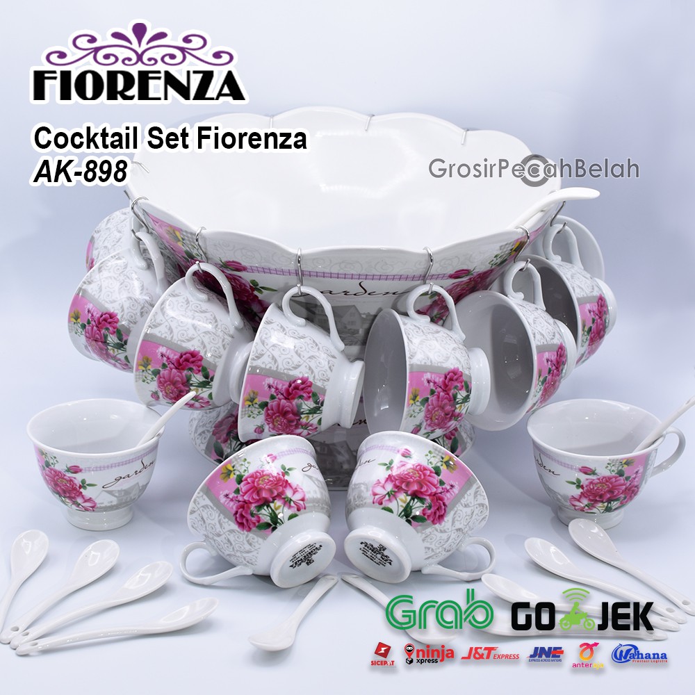 Jual Gelas Mangkok Cocktail Set Wadah Es Buah Keramik Fiorenza Ak 898 Shopee Indonesia 5007